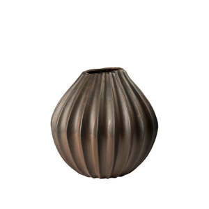 Living: BROSTE Vase Wide X-Large Antique Brown