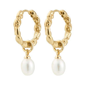 Shift Pearl Earrings - Gold Plated