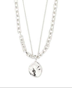 Pilgrim Jewellery: Sparkle Necklace 2 in 1 Set - Silver Plated