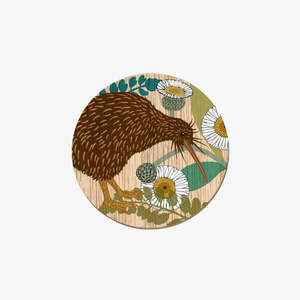 Perfect Additions: Screenprint Ngutu Roa Kiwi Coaster