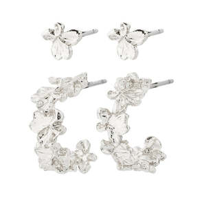 Zhuri Recycled 2-in-1 Set Earrings - Silver Plated