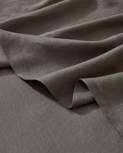 Weave: ravello flat sheet - charcoal