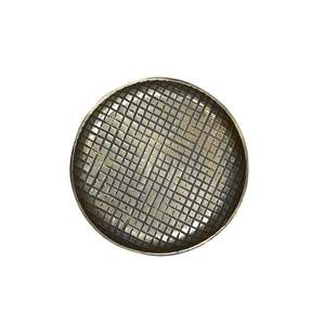 Gifting: Ankara Round Tray/Candleplate - Vintage Brass Finish