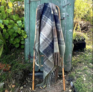 Bliss Wool Mohair Blend Throw - Olive/Ink/Walnut/Taupe