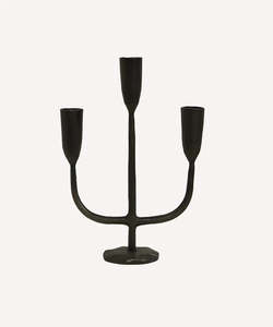 French Country: Dax 3 Black Candle Stand short