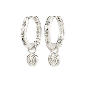 Pilgrim Jewellery: Fire Hoop Earrings - Silver Plated