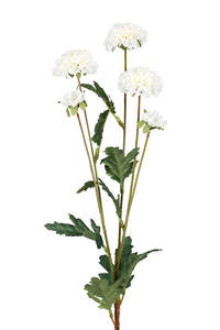 Perfect Additions: PomPom Mum Spray 68cm White