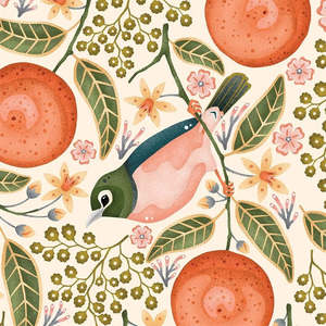 New: Waxeyes & Madarins Napkins