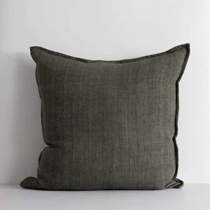 Baya: Cassia  Feather 55x55cm Cushion - Nori