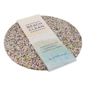 Liga Beach Clean Round Placemat-Set Of 4