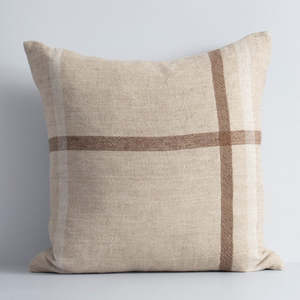 Baya: Keswick Taupe Feather 50x50cm Cushion by Baya