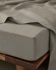 Ravello Flat Sheet Pebble