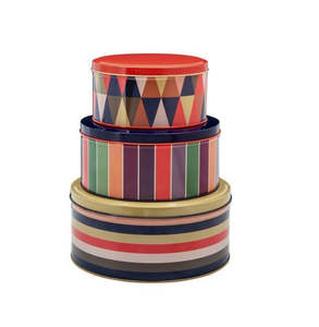 Gifts For Her 1: Remember Storage Stripe Tin Can Set - Klara