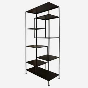French Country: Black Metal Staggered Shelf - preorder