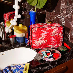 Sage and Clare Marta Vanity Bag - Vermillion