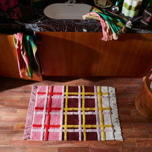Bathroom: Sage and Clare - Karina Bath Mat - Rosewood