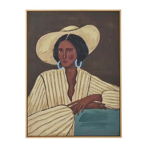 Leigh Natural Frame Oil Canvas