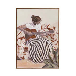 New: Brittany Teak Frame Oil Painting
