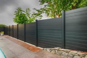 Products: Black Aluminium Fence Auckland - Aluminium Privacy Fence Hamilton
