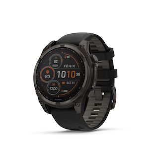 Garmin Fenix 8 47mm Solar Sapphire (Carbon Grey DLC Titanium with Black/Pebble G&hellip;