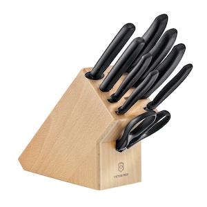 Knife Blocks: Victorinox Classic 10 Piece Block Set (Black)