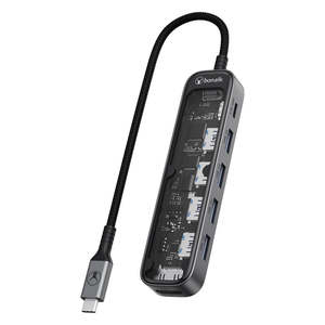 Bonelk Vision Long-Life USB-C to 6in1 Multiport Hub (Clear)
