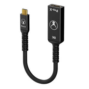 Bonelk Pro-X Long-Life USB-C to 8K HDMI Adapter (15cm) (Black)
