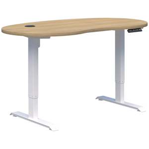 Duo II Electric Single Desk - Bean Shape (Height Adjustable)