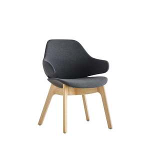Office Chairs: Konfurb Orbit Mid Back Wooden Base