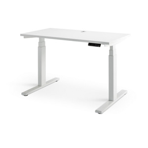 Enhance Electric Height Adjustable Desk - White / White