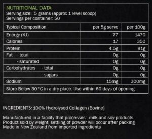 SCORPION HYDROLYSED COLLAGEN 250g