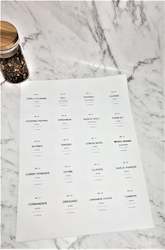 Customised Labels And Bottles: Minimalist Labels -Spice jar