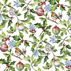 Homeware: Christmas Holly Cocktail Napkins
