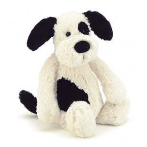 Bashful Black & Cream Puppy- Medium