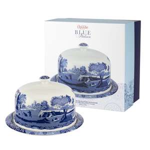Blue Italian Serving Platter with Dome