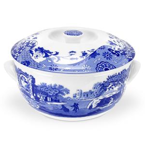 Blue Italian Round Covered Deep Dish 2L