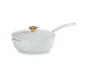 Cast Iron Saucier Pan Holly- Cotton