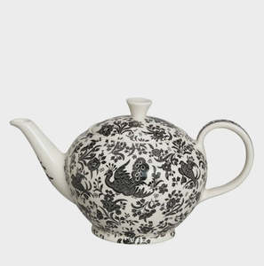 Black Regal Peacock Windsor Teapot Large