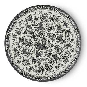 Black Regal Peacock Plate 26.5cm