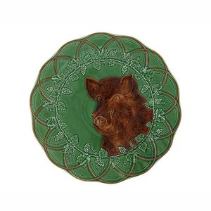 Bordallo Pinheiro: Woods Large Plate 37.5cm  Boar