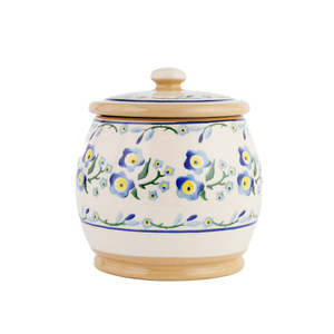 Lidded Jar Forget Me Not