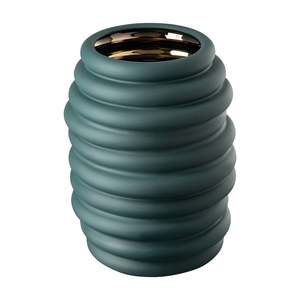 Rosenthal: Hop Green and Gold Vase