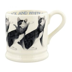 Half Pint Mug: Half Pint Mug Black & White Cat