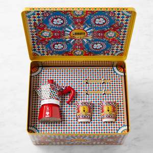 Bialetti Dolce&Gabbana 2 Cup Moka Espresso with Cups & Stirrers
