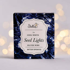 Home Away From Home: 2m Silver Cool White 20 LED Seed Lights