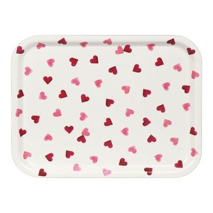 Pink Hearts Rectangle Birch Tray