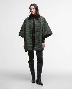 Barbour Oakham Quilted Cape- Olive