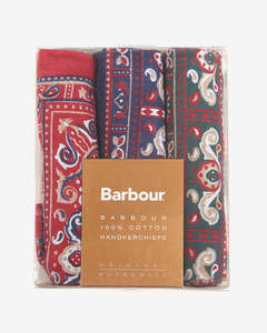 Barbour Paisley Hankies Boxed Set of 3