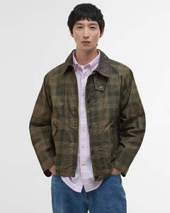 Fathers Day: Barbour Transport Olive Check Cotton Casual Jacket