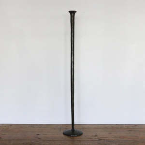 Homeware: Forged Organic Style Tall Candlestick Dark Bronze/Black